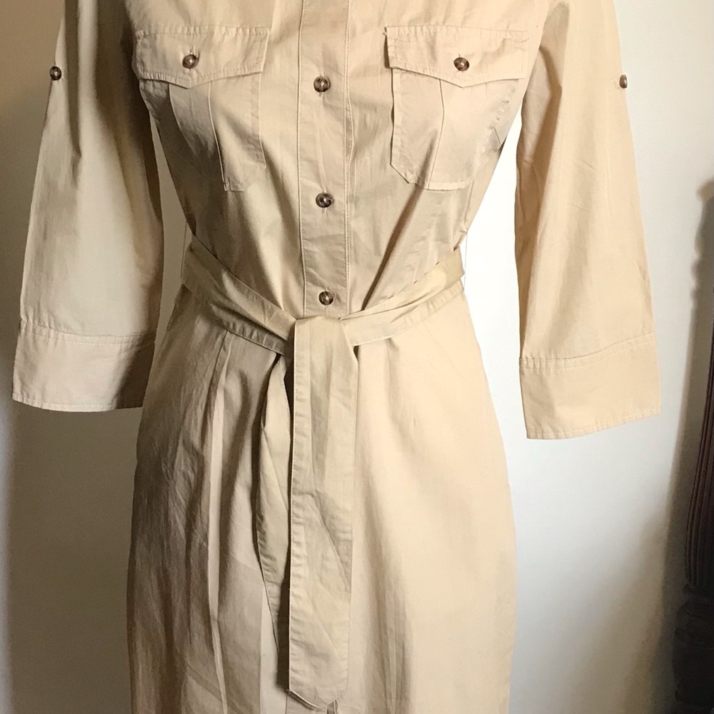 NWT - Bitten by Sarah Jessica Parker Button-up Safari Dress - Size 8 - Picture 2 of 13